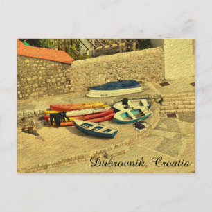 Small boats, Dubrovnik, Croatia Postcard
