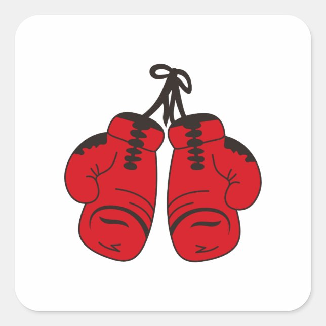 SMALL BOXING GLOVES SQUARE STICKER (Front)