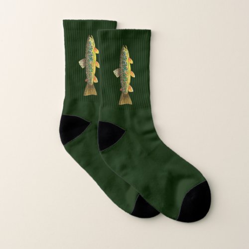 Small Brown Trout Fly Fishermans Socks