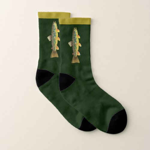 Small Brown Trout Fly Fishermans Socks