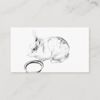 Small bunny thank you card
