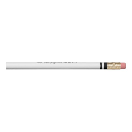 Small Business Advertising Custom Name and Number Pencil (Rotated 90)