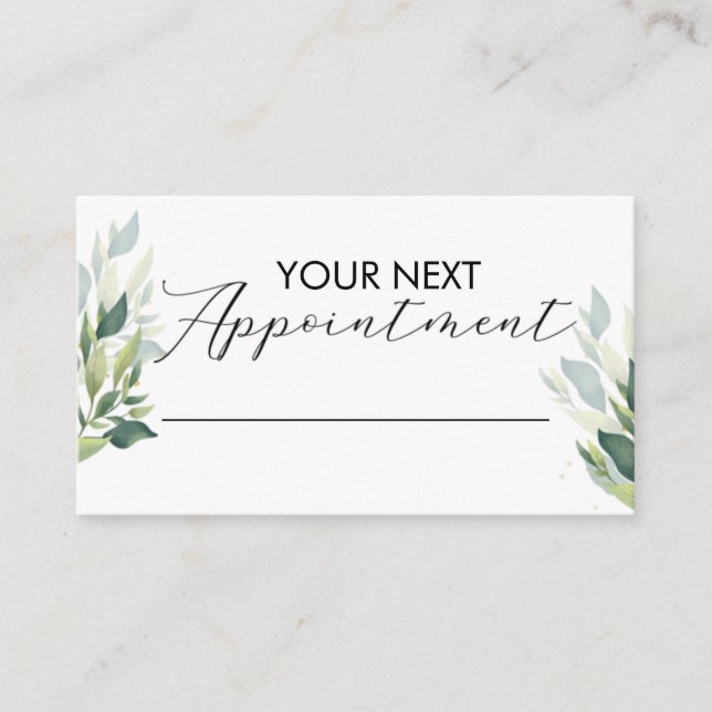 Small Business Appointment Card Customizable  (Front)