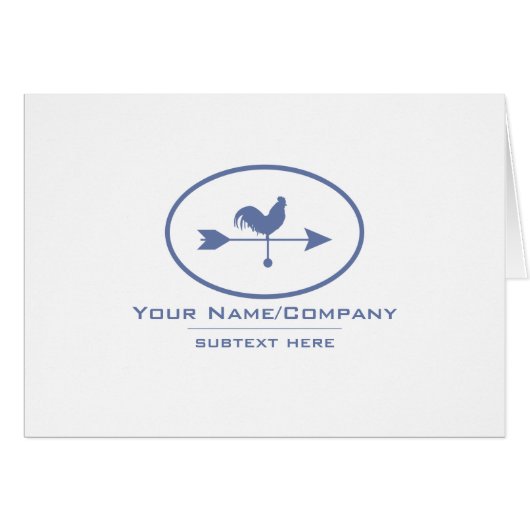 Small Business Blue Weathervane (Front Horizontal)