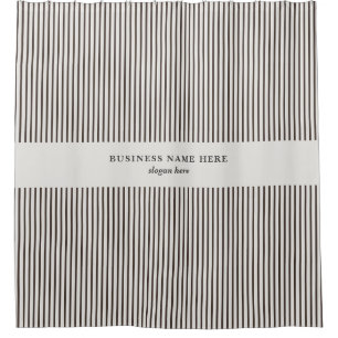 Small Business Brown Striped Modern Shower Curtain