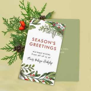 Small Business Christmas Festive Wreath Business Card