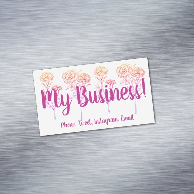 Small Business Contact Details Card Magnet (In Situ)