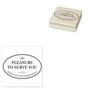 Small Business Custom Logo Oval Branding Rubber Stamp