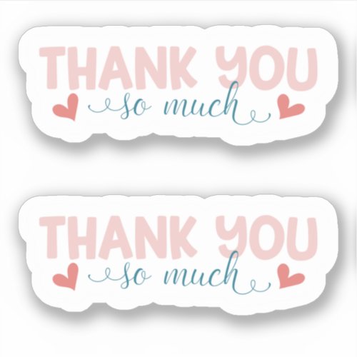 Small Business Cute Modern Thank You Stickers