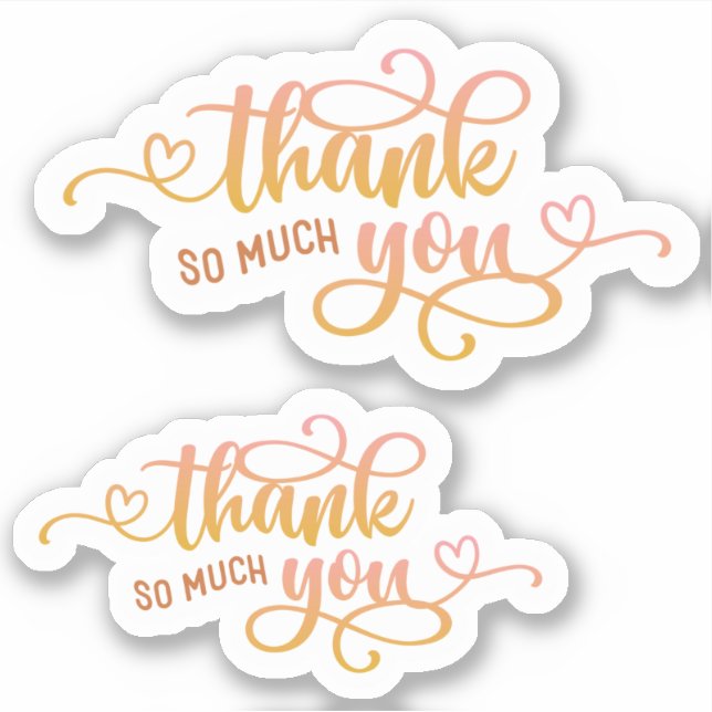 Small Business Cute Pink Thank You Sticker (Front)