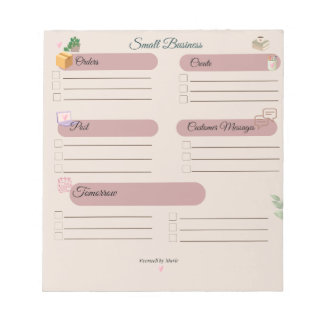 Small Business Daily Task List Notepad