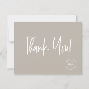 Small business Editable Text Logo package insert Thank You Card