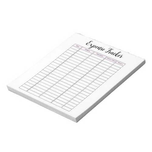 Small Business Expense Tracker Notepad