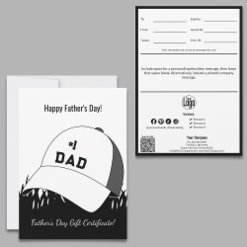 Small Business Happy Father's Day Gift Certificate