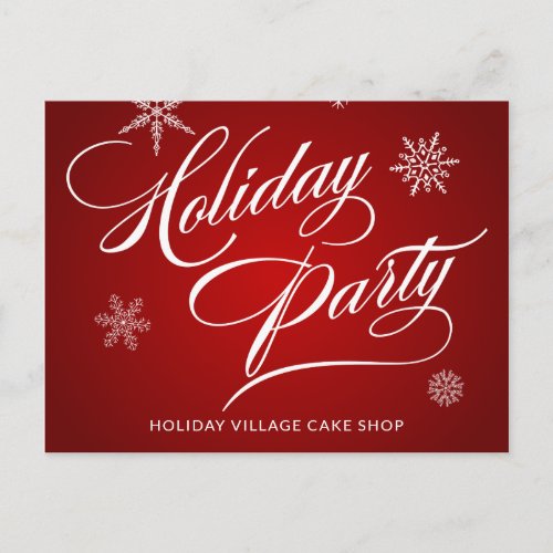 Small Business Holiday Party Sale Promotion Postcard