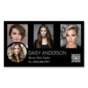 small business home hair stylist hairdresser salon card magnet