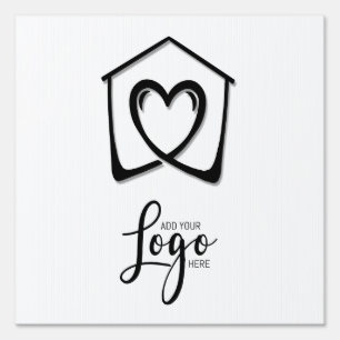 small business home logo advertising yard sign