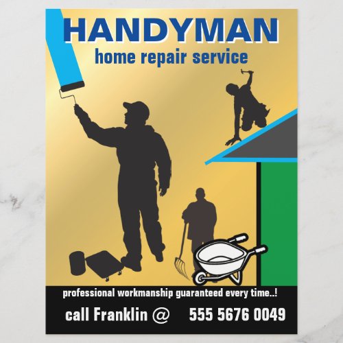 Small Business Home Repair Handyman Service Flyer