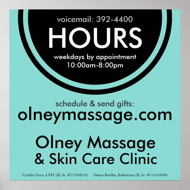 Small Business Hours Sign (Front)