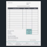 Small Business Invoice   Letterhead<br><div class="desc">Small Business Invoice Letterhead features simple billing format  and logo template.A perfect professional  design for small business .Easy to customize  .Please click on the personalize button to customize it with your text & logo.Kindly visit my store " loveyouart"  for other or similar designs .</div>