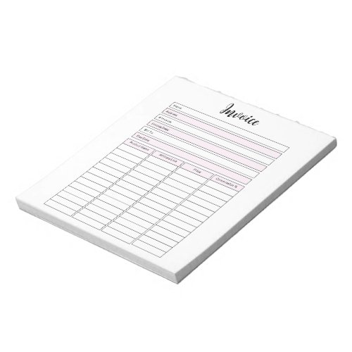 Small Business Invoice Notepad