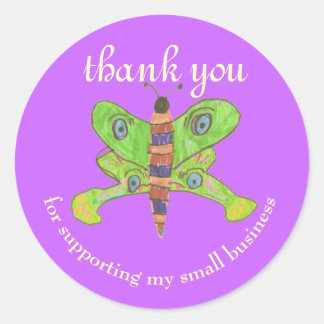 Small business label thank you sticker