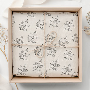 Small Business Minimalist Botanical Cream Tissue Paper