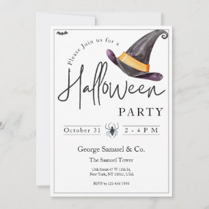 Small Business Minimalist Halloween Office Party Invitation