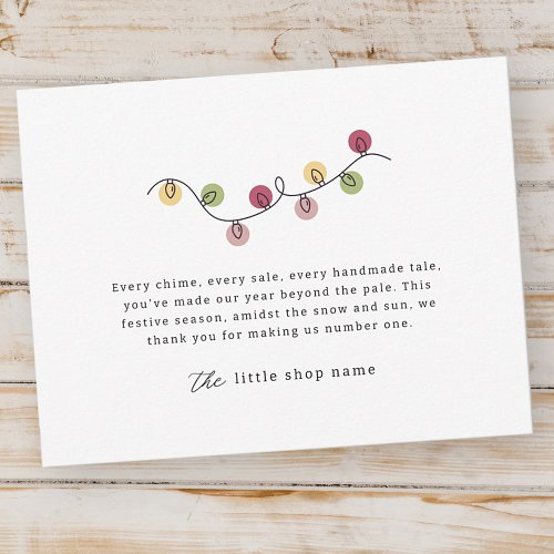 Small Business Minimalist Modern Thank You Holiday Card