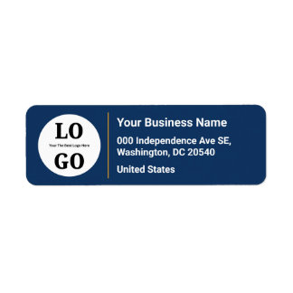 Small Business  Modern Bold Color Custom Logo Label