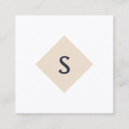Small Business Monogram square business card