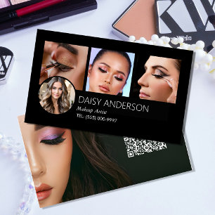 small business MUA Elegant Makeup Artist  Business Card