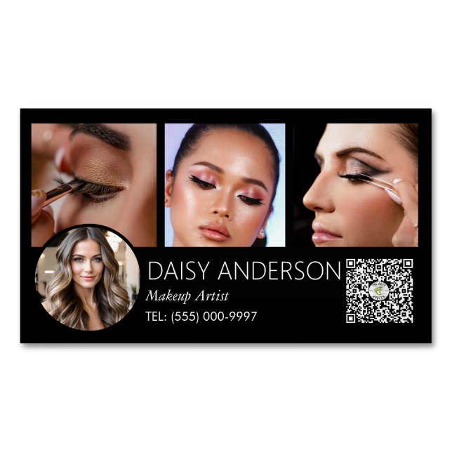 small business MUA Elegant Makeup Artist  Card Magnet (Front)
