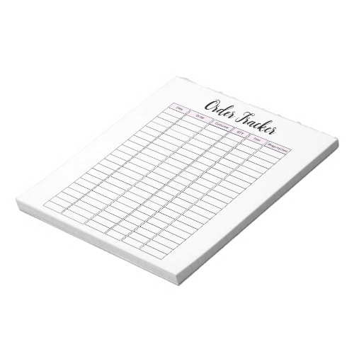 Small Business Order Tracker Notepad