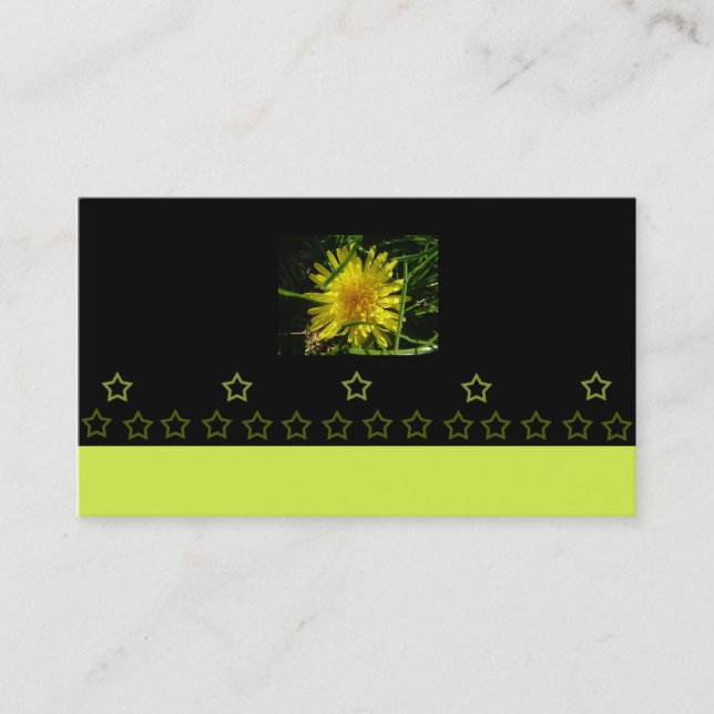 small business owner, dandelion business card (Front)