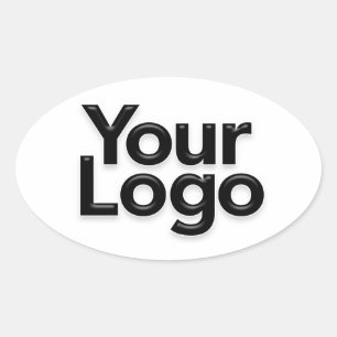Small Business Owner Logo Promotional Marketing Oval Sticker