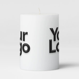 Small Business Owner Logo Promotional Marketing Pillar Candle