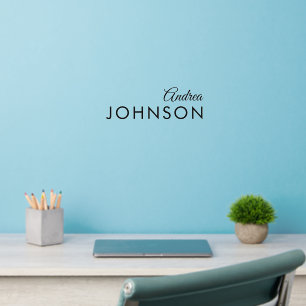 Small Business Owner Manager Staff Employee Name Wall Decal