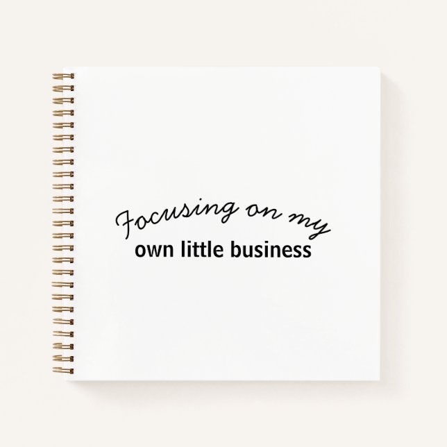 Small Business Owner Mindful Work Planner Notebook (Front)