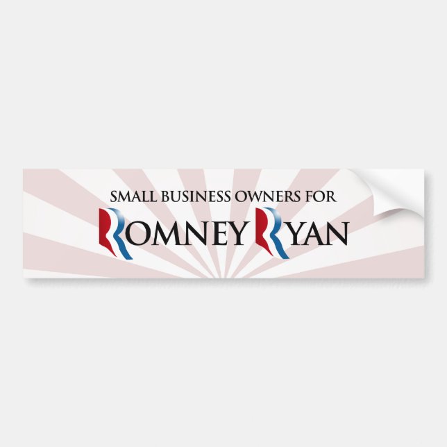 SMALL BUSINESS OWNERS FOR ROMNEY RYAN.png Bumper Sticker (Front)