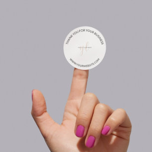 Small Business Packaging Custom Logo Branded Classic Round Sticker