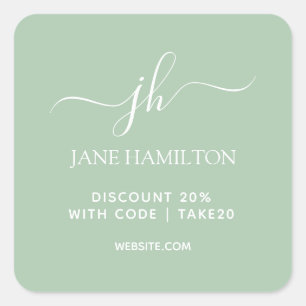 Small Business Packaging Discount Code Square Sticker