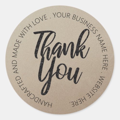 Small Business Packaging StickersThank You Classic Round Sticker