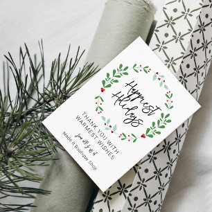 Small Business Personalized Holiday Business Card