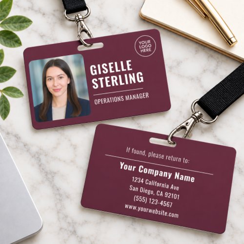 Small Business Photo Employee Logo Security Badge
