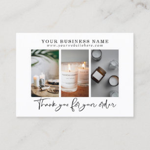 Small Business Photo Thank You Order Insert