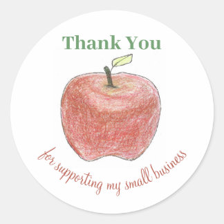 Small business product labels with apple