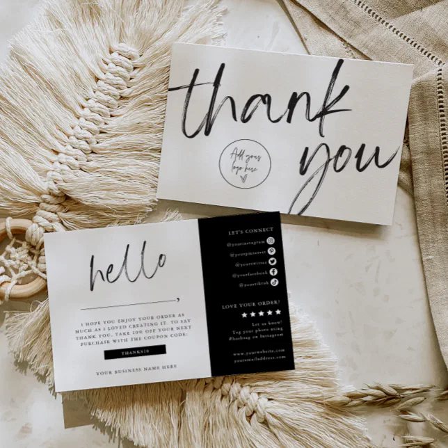 Small Business Product Thank You Branding Card | Zazzle