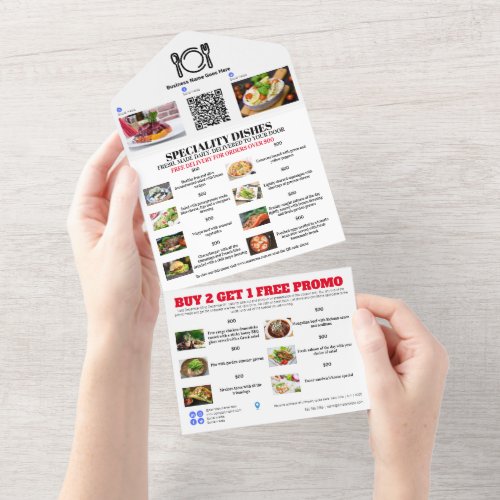 Small business promotional food ideas BOGOF logo All In One Invitation