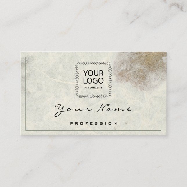 Small Business QR LOGO Natural Bio Organic Shop  Business Card (Front)